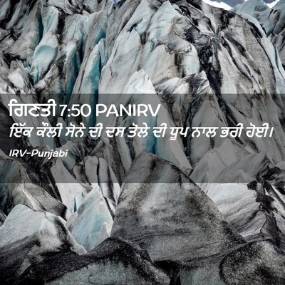 Picture 02 - ਗਿਣਤੀ 7:50 PANIRV - ਇੱਕ ਕੌਲੀ ਸੋਨੇ ਦੀ ਦਸ - Bible Verse Picture