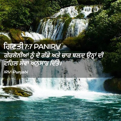 Picture 02 - ਗਿਣਤੀ 7:7 PANIRV - ਗੇਰਸ਼ੋਨੀਆਂ ਨੂੰ ਦੋ - Bible Verse Picture