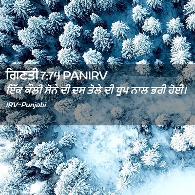 Picture 02 - ਗਿਣਤੀ 7:74 PANIRV - ਇੱਕ ਕੌਲੀ ਸੋਨੇ ਦੀ ਦਸ - Bible Verse Picture