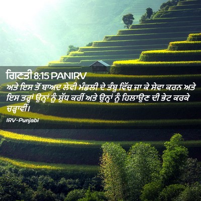 Picture 02 - ਗਿਣਤੀ 8:15 PANIRV - ਅਤੇ ਇਸ ਤੋਂ ਬਾਅਦ - Bible Verse Picture