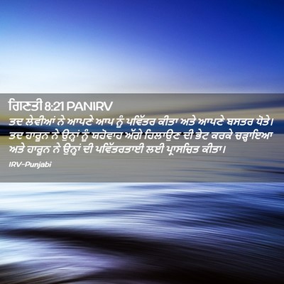Picture 02 - ਗਿਣਤੀ 8:21 PANIRV - ਤਦ ਲੇਵੀਆਂ ਨੇ ਆਪਣੇ - Bible Verse Picture