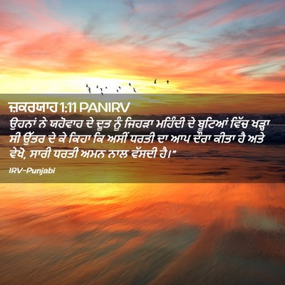 Picture 02 - ਜ਼ਕਰਯਾਹ 1:11 PANIRV - ਉਹਨਾਂ ਨੇ ਯਹੋਵਾਹ ਦੇ - Bible Verse Picture
