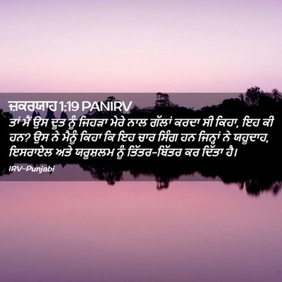 Picture 02 - ਜ਼ਕਰਯਾਹ 1:19 PANIRV - ਤਾਂ ਮੈਂ ਉਸ ਦੂਤ ਨੂੰ - Bible Verse Picture