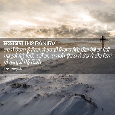 Picture 02 - ਜ਼ਕਰਯਾਹ 11:12 PANIRV - ਤਦ ਮੈਂ ਉਹਨਾਂ ਨੂੰ - Bible Verse Picture