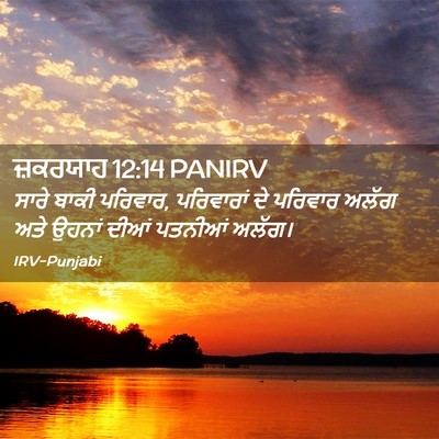 Picture 02 - ਜ਼ਕਰਯਾਹ 12:14 PANIRV - ਸਾਰੇ ਬਾਕੀ ਪਰਿਵਾਰ, - Bible Verse Picture