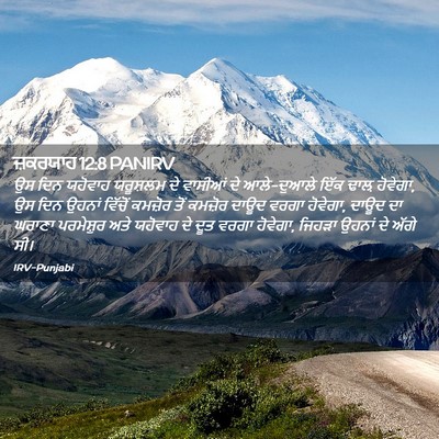 Picture 02 - ਜ਼ਕਰਯਾਹ 12:8 PANIRV - ਉਸ ਦਿਨ ਯਹੋਵਾਹ - Bible Verse Picture