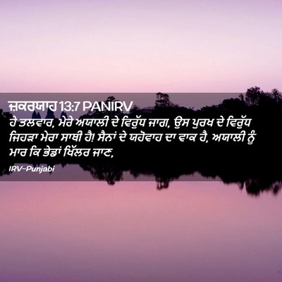 Picture 02 - ਜ਼ਕਰਯਾਹ 13:7 PANIRV - ਹੇ ਤਲਵਾਰ, ਮੇਰੇ - Bible Verse Picture