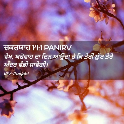 Picture 02 - ਜ਼ਕਰਯਾਹ 14:1 PANIRV - ਵੇਖ, ਯਹੋਵਾਹ ਦਾ ਦਿਨ - Bible Verse Picture