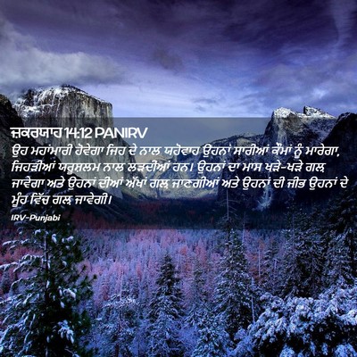 Picture 02 - ਜ਼ਕਰਯਾਹ 14:12 PANIRV - ਉਹ ਮਹਾਂਮਾਰੀ - Bible Verse Picture