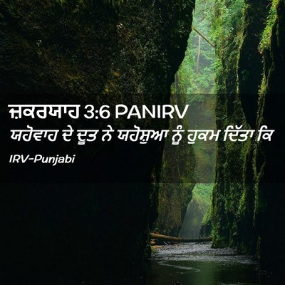 Picture 02 - ਜ਼ਕਰਯਾਹ 3:6 PANIRV - ਯਹੋਵਾਹ ਦੇ ਦੂਤ ਨੇ - Bible Verse Picture