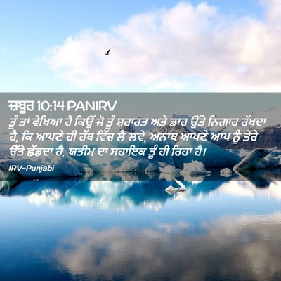 Picture 02 - ਜ਼ਬੂਰ 10:14 PANIRV - ਤੂੰ ਤਾਂ ਵੇਖਿਆ ਹੈ - Bible Verse Picture