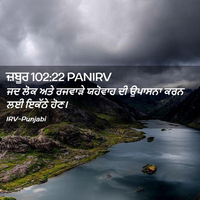 Picture 02 - ਜ਼ਬੂਰ 102:22 PANIRV - ਜਦ ਲੋਕ ਅਤੇ ਰਜਵਾੜੇ - Bible Verse Picture
