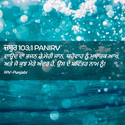 Picture 02 - ਜ਼ਬੂਰ 103:1 PANIRV - ਦਾਊਦ ਦਾ ਭਜਨ ਹੇ ਮੇਰੀ - Bible Verse Picture