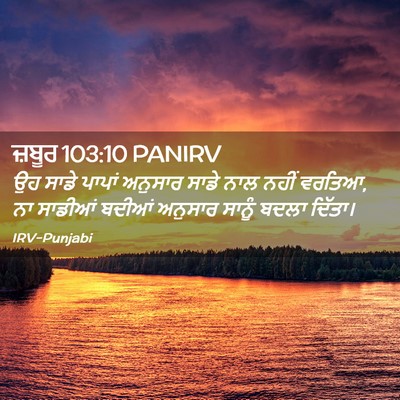 Picture 02 - ਜ਼ਬੂਰ 103:10 PANIRV - ਉਹ ਸਾਡੇ ਪਾਪਾਂ - Bible Verse Picture