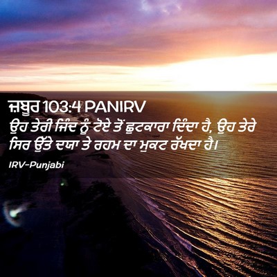 Picture 02 - ਜ਼ਬੂਰ 103:4 PANIRV - ਉਹ ਤੇਰੀ ਜਿੰਦ ਨੂੰ - Bible Verse Picture
