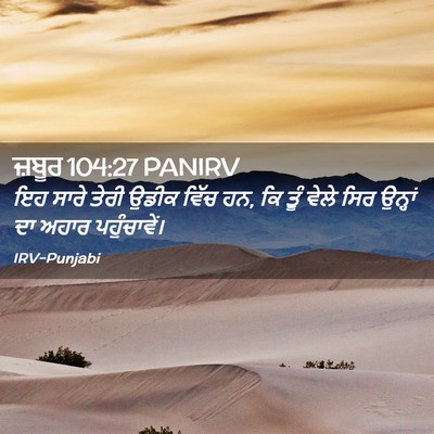 Picture 02 - ਜ਼ਬੂਰ 104:27 PANIRV - ਇਹ ਸਾਰੇ ਤੇਰੀ ਉਡੀਕ - Bible Verse Picture