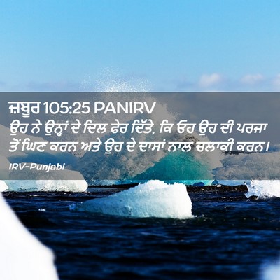 Picture 02 - ਜ਼ਬੂਰ 105:25 PANIRV - ਉਹ ਨੇ ਉਨ੍ਹਾਂ ਦੇ ਦਿਲ - Bible Verse Picture