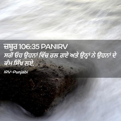 Picture 02 - ਜ਼ਬੂਰ 106:35 PANIRV - ਸਗੋਂ ਓਹ ਉਹਨਾਂ ਵਿੱਚ - Bible Verse Picture