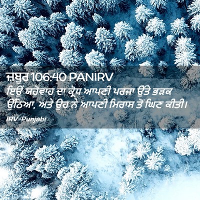 Picture 02 - ਜ਼ਬੂਰ 106:40 PANIRV - ਇਉਂ ਯਹੋਵਾਹ ਦਾ - Bible Verse Picture