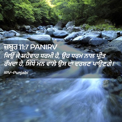 Picture 02 - ਜ਼ਬੂਰ 11:7 PANIRV - ਕਿਉਂ ਜੋ ਯਹੋਵਾਹ - Bible Verse Picture