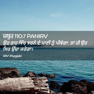 Picture 02 - ਜ਼ਬੂਰ 110:7 PANIRV - ਉਹ ਰਾਹ ਵਿੱਚ ਝਰਨੇ ਦੇ - Bible Verse Picture