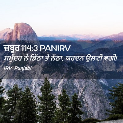 Picture 02 - ਜ਼ਬੂਰ 114:3 PANIRV - ਸਮੁੰਦਰ ਨੇ ਡਿੱਠਾ ਤੇ - Bible Verse Picture