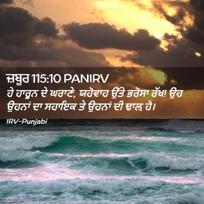Picture 02 - ਜ਼ਬੂਰ 115:10 PANIRV - ਹੇ ਹਾਰੂਨ ਦੇ ਘਰਾਣੇ, - Bible Verse Picture