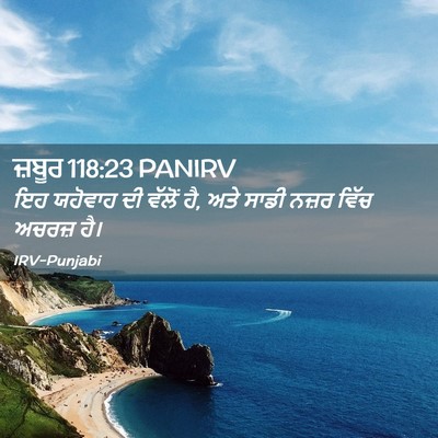 Picture 02 - ਜ਼ਬੂਰ 118:23 PANIRV - ਇਹ ਯਹੋਵਾਹ ਦੀ ਵੱਲੋਂ - Bible Verse Picture