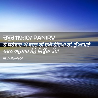 Picture 02 - ਜ਼ਬੂਰ 119:107 PANIRV - ਹੇ ਯਹੋਵਾਹ, ਮੈਂ ਬਹੁਤ - Bible Verse Picture