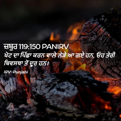 Picture 02 - ਜ਼ਬੂਰ 119:150 PANIRV - ਖੋਟ ਦਾ ਪਿੱਛਾ ਕਰਨ - Bible Verse Picture