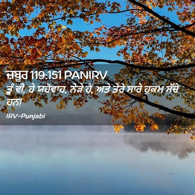 Picture 02 - ਜ਼ਬੂਰ 119:151 PANIRV - ਤੂੰ ਵੀ, ਹੇ ਯਹੋਵਾਹ, - Bible Verse Picture