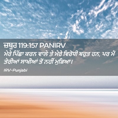 Picture 02 - ਜ਼ਬੂਰ 119:157 PANIRV - ਮੇਰੇ ਪਿੱਛਾ ਕਰਨ - Bible Verse Picture