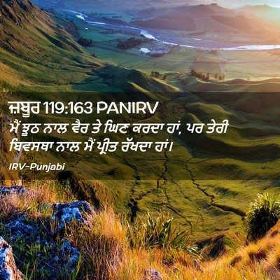 Picture 02 - ਜ਼ਬੂਰ 119:163 PANIRV - ਮੈਂ ਝੂਠ ਨਾਲ ਵੈਰ ਤੇ - Bible Verse Picture