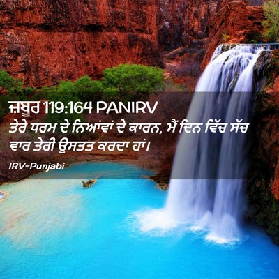 Picture 02 - ਜ਼ਬੂਰ 119:164 PANIRV - ਤੇਰੇ ਧਰਮ ਦੇ - Bible Verse Picture
