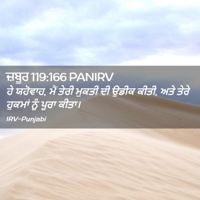 Picture 02 - ਜ਼ਬੂਰ 119:166 PANIRV - ਹੇ ਯਹੋਵਾਹ, ਮੈਂ ਤੇਰੀ - Bible Verse Picture