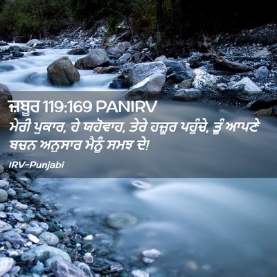 Picture 02 - ਜ਼ਬੂਰ 119:169 PANIRV - ਮੇਰੀ ਪੁਕਾਰ, ਹੇ - Bible Verse Picture