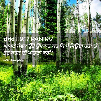 Picture 02 - ਜ਼ਬੂਰ 119:17 PANIRV - ਆਪਣੇ ਸੇਵਕ ਉੱਤੇ - Bible Verse Picture