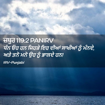 Picture 02 - ਜ਼ਬੂਰ 119:2 PANIRV - ਧੰਨ ਓਹ ਹਨ ਜਿਹੜੇ ਇਹ - Bible Verse Picture