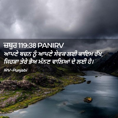 Picture 02 - ਜ਼ਬੂਰ 119:38 PANIRV - ਆਪਣੇ ਬਚਨ ਨੂੰ ਆਪਣੇ - Bible Verse Picture