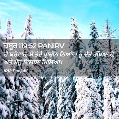 Picture 02 - ਜ਼ਬੂਰ 119:52 PANIRV - ਹੇ ਯਹੋਵਾਹ, ਮੈਂ ਤੇਰੇ - Bible Verse Picture