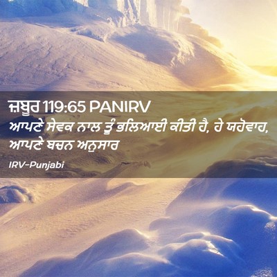 Picture 02 - ਜ਼ਬੂਰ 119:65 PANIRV - ਆਪਣੇ ਸੇਵਕ ਨਾਲ ਤੂੰ - Bible Verse Picture