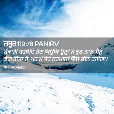 Picture 02 - ਜ਼ਬੂਰ 119:78 PANIRV - ਹੰਕਾਰੀ ਸ਼ਰਮਿੰਦੇ - Bible Verse Picture
