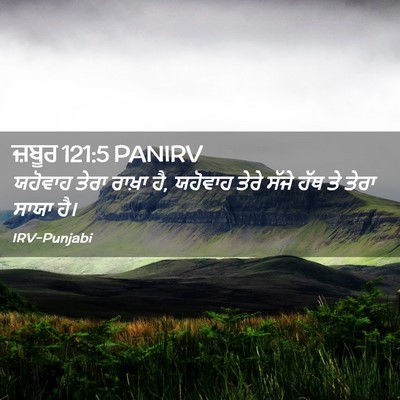 Picture 02 - ਜ਼ਬੂਰ 121:5 PANIRV - ਯਹੋਵਾਹ ਤੇਰਾ ਰਾਖ਼ਾ - Bible Verse Picture
