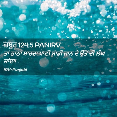 Picture 02 - ਜ਼ਬੂਰ 124:5 PANIRV - ਤਾਂ ਠਾਠਾਂ ਮਾਰਦਾ - Bible Verse Picture