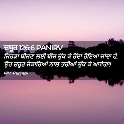 Picture 02 - ਜ਼ਬੂਰ 126:6 PANIRV - ਜਿਹੜਾ ਬੀਜਣ ਲਈ ਬੀਜ - Bible Verse Picture