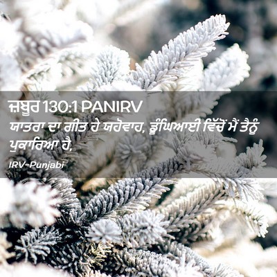 Picture 02 - ਜ਼ਬੂਰ 130:1 PANIRV - ਯਾਤਰਾ ਦਾ ਗੀਤ ਹੇ - Bible Verse Picture