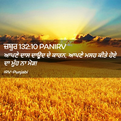 Picture 02 - ਜ਼ਬੂਰ 132:10 PANIRV - ਆਪਣੇ ਦਾਸ ਦਾਊਦ ਦੇ - Bible Verse Picture