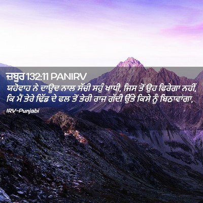Picture 02 - ਜ਼ਬੂਰ 132:11 PANIRV - ਯਹੋਵਾਹ ਨੇ ਦਾਊਦ ਨਾਲ - Bible Verse Picture