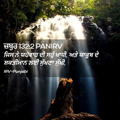Picture 02 - ਜ਼ਬੂਰ 132:2 PANIRV - ਜਿਸ ਨੇ ਯਹੋਵਾਹ ਦੀ - Bible Verse Picture