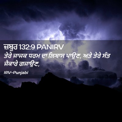 Picture 02 - ਜ਼ਬੂਰ 132:9 PANIRV - ਤੇਰੇ ਜਾਜਕ ਧਰਮ ਦਾ - Bible Verse Picture